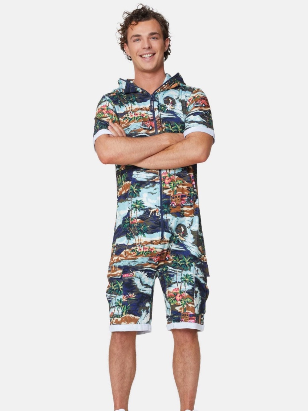 OnePiece Vintage Hawaii short jumpsuit unisex small
